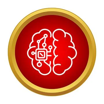 Artificial intelligence brain circuit system processing data Stock Illustration