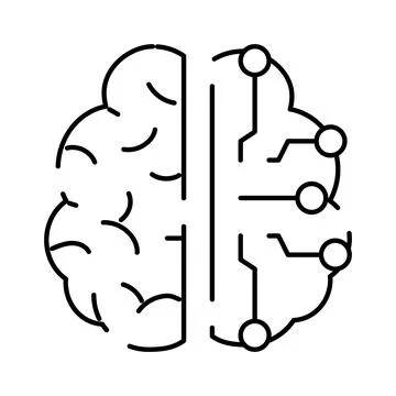 Artificial intelligence brain circuit technology concept イラスト素材