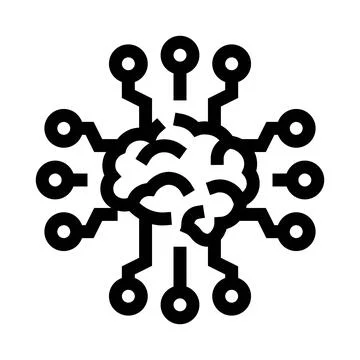 Artificial intelligence brain circuit technology concept Stock Illustration