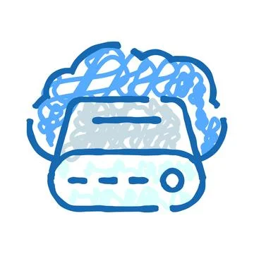 Artificial intelligence brain computer machine learning concept 库存插图