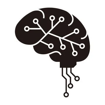 Artificial intelligence brain concept with circuit board Stock Illustration