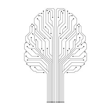 Artificial intelligence brain concept with circuit board Stock Illustration
