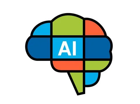 Artificial intelligence brain concept with circuit board Stock Illustration