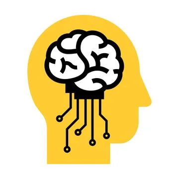 Artificial intelligence brain concept flat style Stock-Illustration