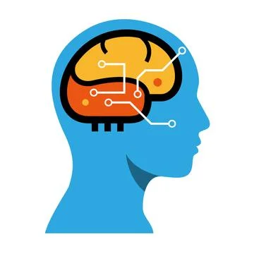 Artificial intelligence brain concept flat style Stock-Illustration