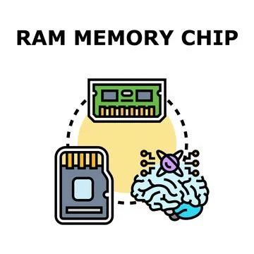 Artificial intelligence brain connecting computer memory concepts Stock Illustration