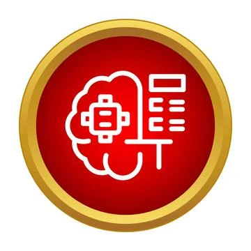 Artificial intelligence brain connecting with data processing system Illustrazione stock