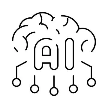 Artificial intelligence brain connecting with neural network system Ilustração Stock