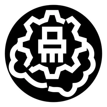 Artificial intelligence brain gear processing technology concept イラスト素材