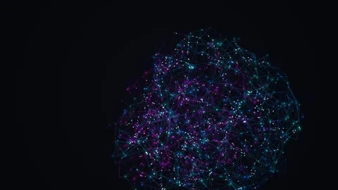 Artificial Intelligence Brain Glowing Neural Network Matrix Stock Footage 340604488