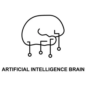 Artificial intelligence brain icon. Element of technologies icon with name for 스톡 일러스트