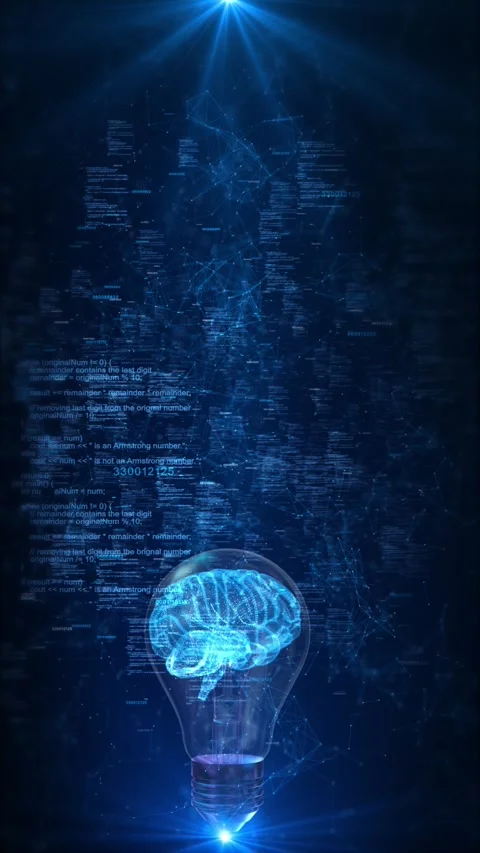 Artificial Intelligence Brain Idea Innovation Technology network connections and 動画素材 341904359