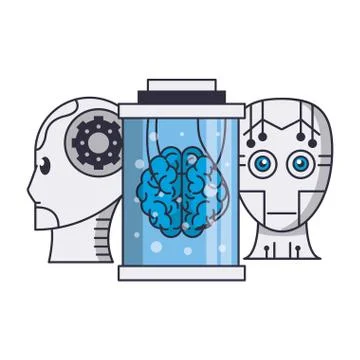 Artificial intelligence brain Stock Illustration