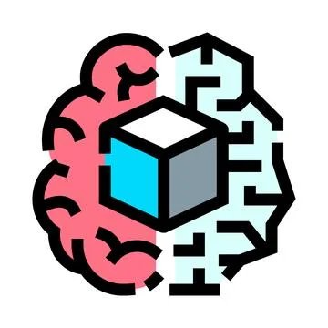 Artificial intelligence brain learning algorithm technology concept 库存插图