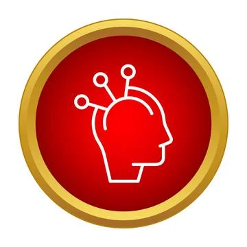 Artificial intelligence brain learning neural networks icon Illustrazione stock