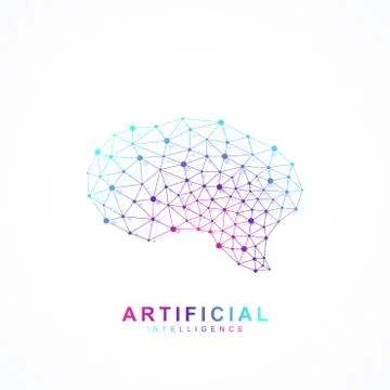 Artificial intelligence brain logo concept. Creative idea concept design brain Stock Illustration