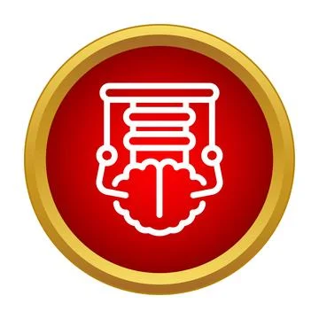 Artificial intelligence brain machine learning concept icon Illustrazione stock