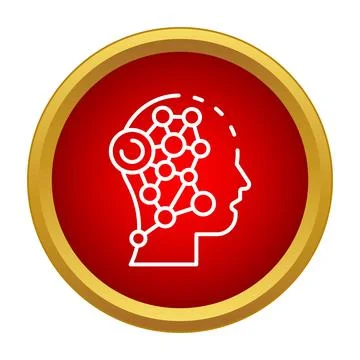 Artificial intelligence brain network concept icon design 스톡 일러스트