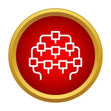 Artificial intelligence brain network deep learning icon イラスト素材