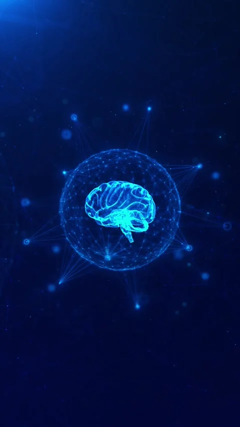 Artificial Intelligence Brain Neural Network Technology Video stock 341378561