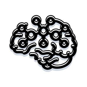 Artificial intelligence brain neural network concept technology Stock Illustration