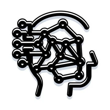 Artificial intelligence brain neural network concept learning Stock Illustration