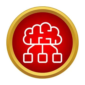 Artificial intelligence brain neural network processing data icon Stock Illustration