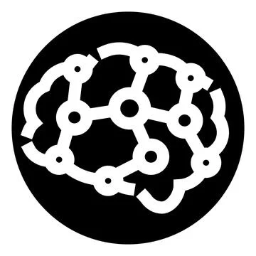 Artificial intelligence brain neural network mind icon Stock Illustration