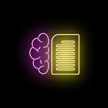 Artificial intelligence brain processing data document concept 스톡 일러스트