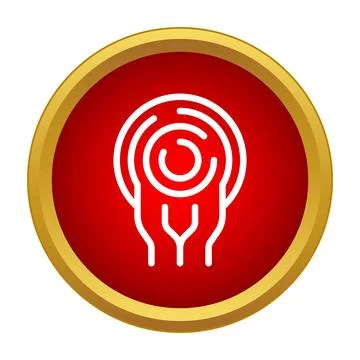 Artificial intelligence brain processing information concept icon イラスト素材