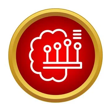 Artificial intelligence brain representing neural network processing data 스톡 일러스트