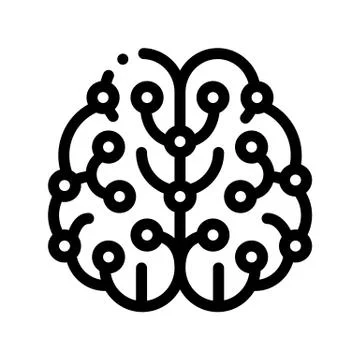 Artificial Intelligence Brain Sign Icon イラスト素材