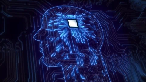 Artificial Intelligence Brain Technology AI data mining. Chat deep learning Stock Footage 277123305