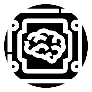 Artificial intelligence brain technology concept icon Stock Illustration