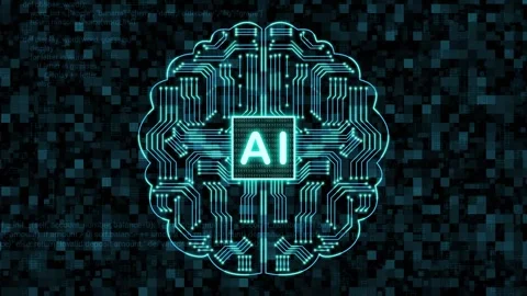 Artificial intelligence brain technology related animation Stock Footage 253554913