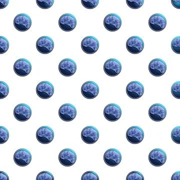 Artificial intelligence brain technology seamless pattern background 스톡 일러스트