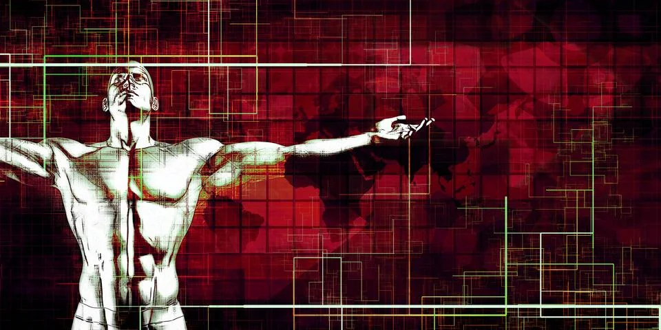 Artificial Intelligence Breakthrough Advancing Human Technological Boundaries Stock Illustration