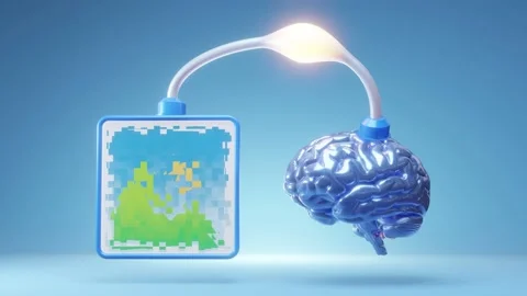 Artificial Intelligence can quickly create beautiful works of art. Stock Footage 228078748