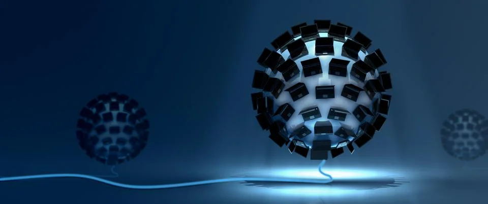 Artificial intelligence cells Stock Illustration