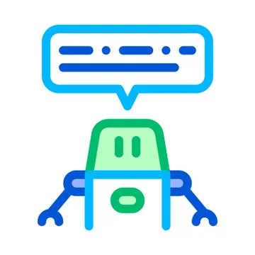 Artificial Intelligence Chat Bot Vector Sign Icon Stock Illustration
