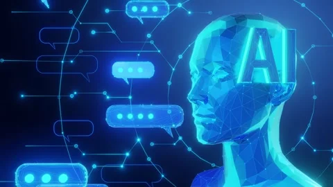 Artificial Intelligence chat concept 스톡 동영상 262141201