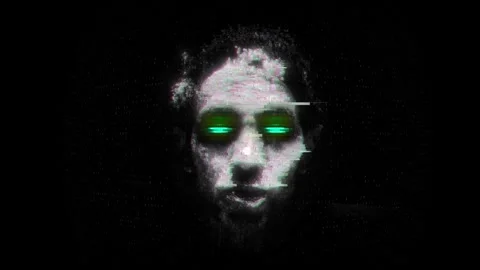 Artificial intelligence Chat glitch virus in latent space 4K Stock Footage 300807592