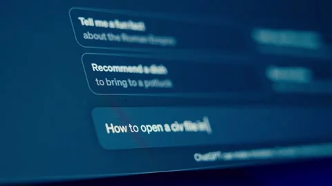 Artificial Intelligence Chat Interface Displaying User Text Input Process Stock Footage 331164508