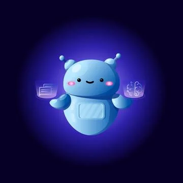Artificial Intelligence chat robot Stock Illustration