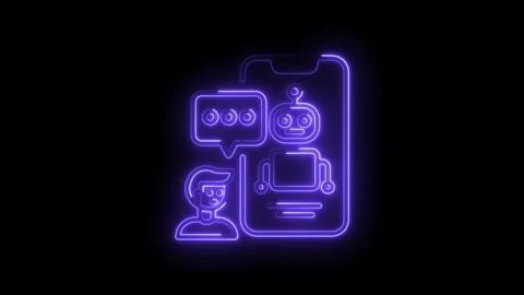 Artificial intelligence chatbot assistance customer service on smartphone with Stock Footage 330773052