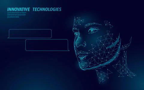 Artificial intelligence Chatbot Assistant. Machine learning online technology Stock Illustration