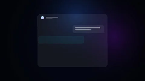 Artificial Intelligence Chatbot Generating Text Within a Modern User Interf.. Видео 347360295