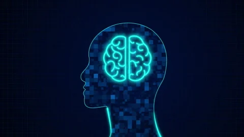 Artificial Intelligence chip, Brain artificial intelligence technology concep Stock Footage 345478835