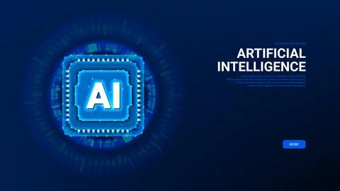 Artificial intelligence chip concept イラスト素材