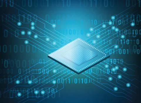 Artificial Intelligence Chip Stock Illustration